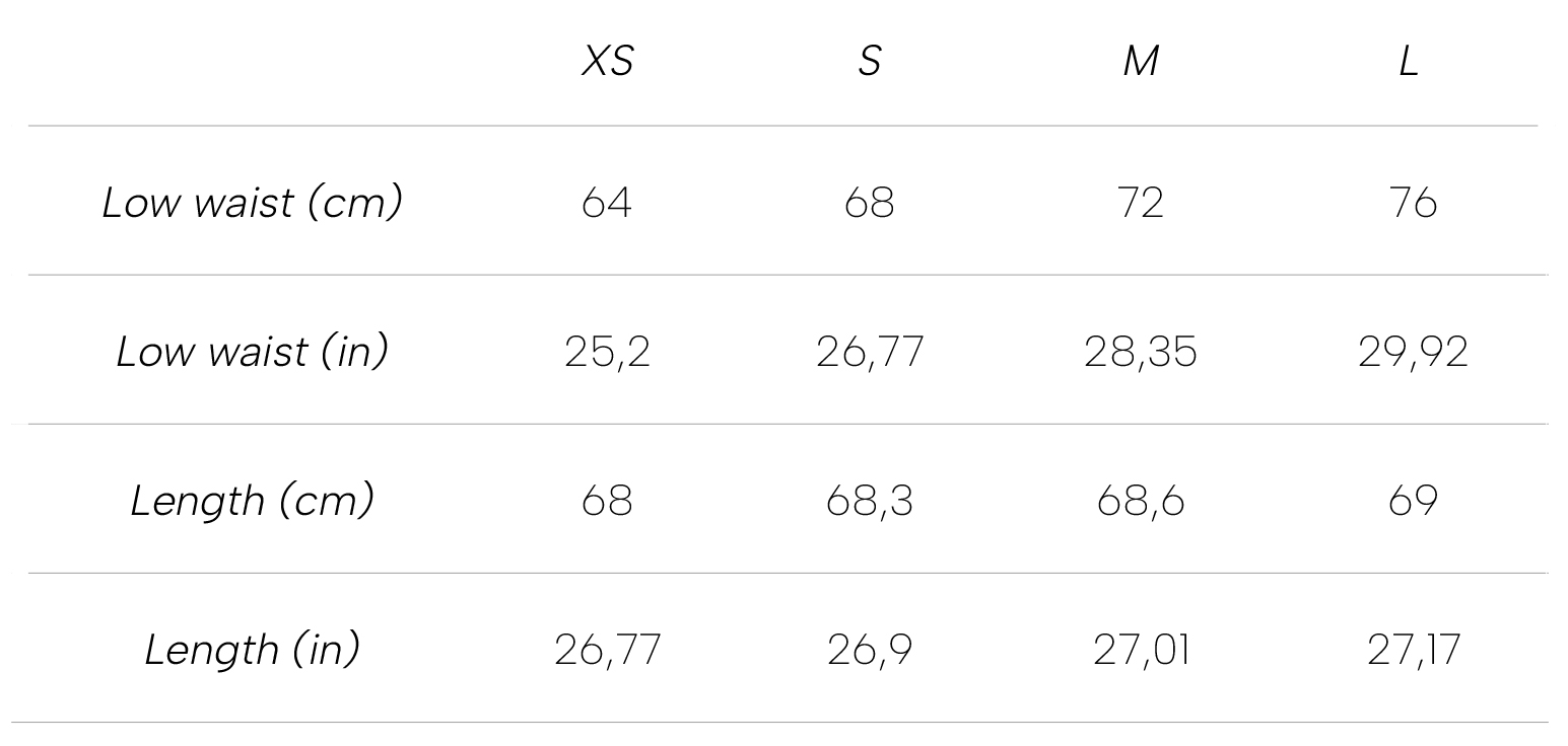 Measurements Capri Leggings